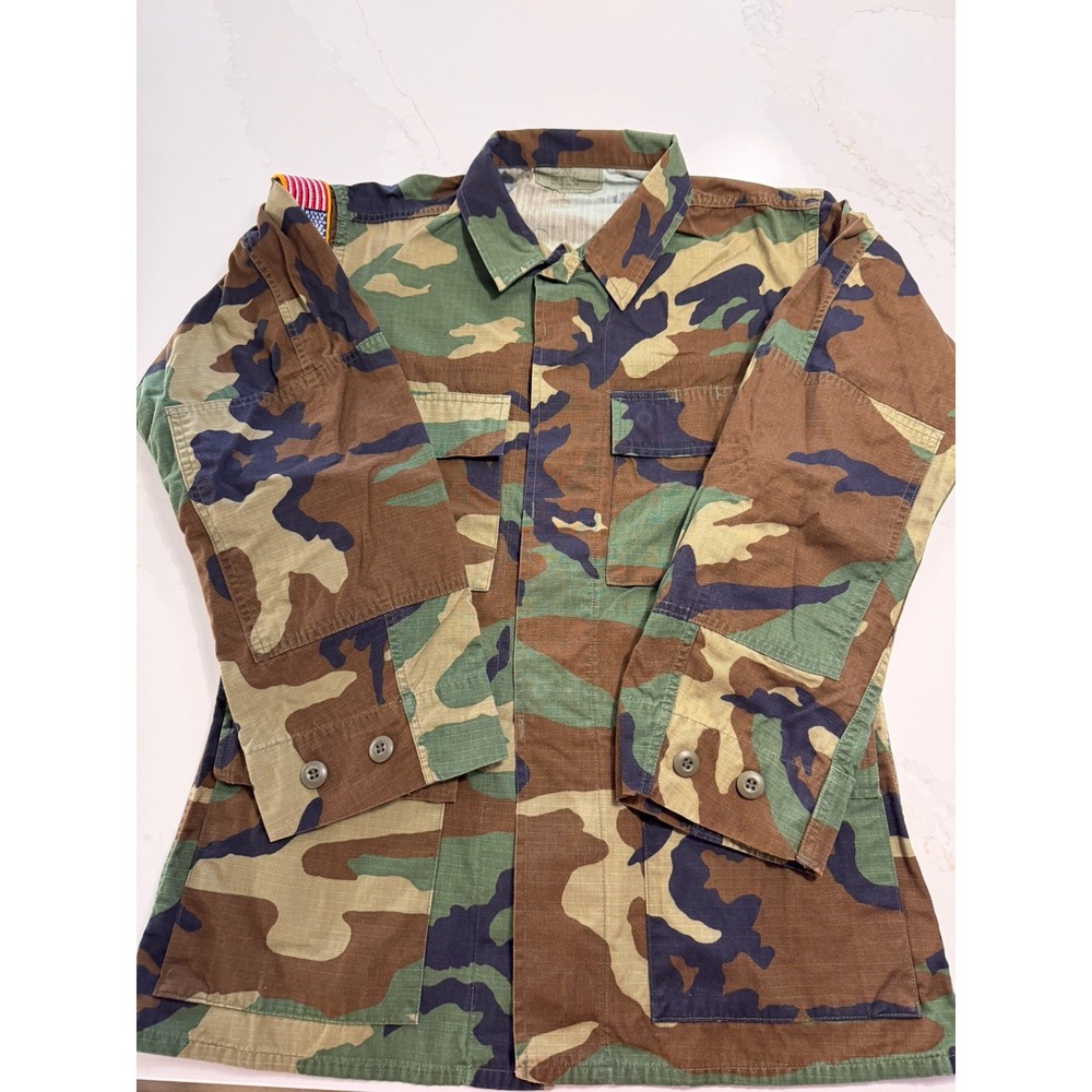 Gibraltar Combat Coat US Army Small Camo Good Woodland BDU Military Jacket